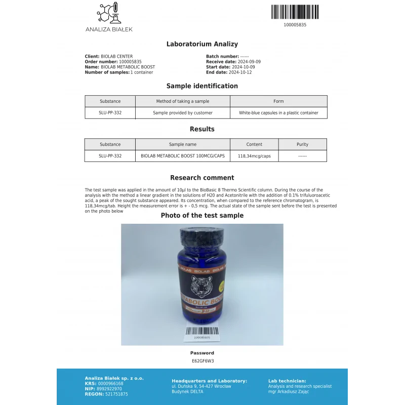 Metabolic Boost (SLU-PP-332) 100 mcg, 60 caps